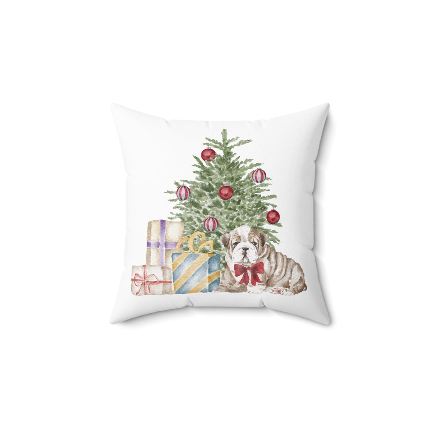 GA Holiday "Bulldog 5" Throw Pillow
