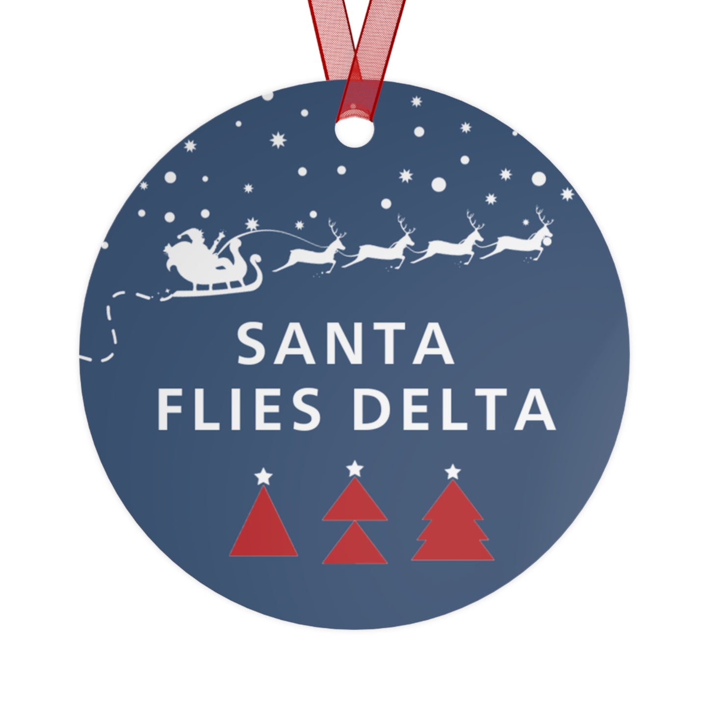 ATL Holiday "Santa Flies" Ornament