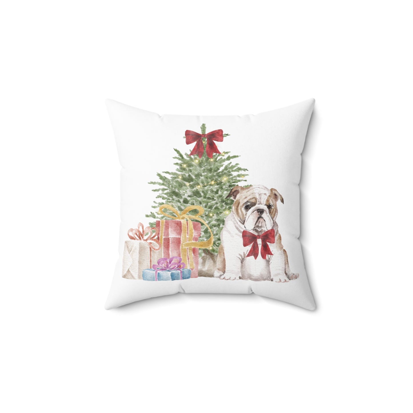 GA Holiday "Bulldog 4" Throw Pillow