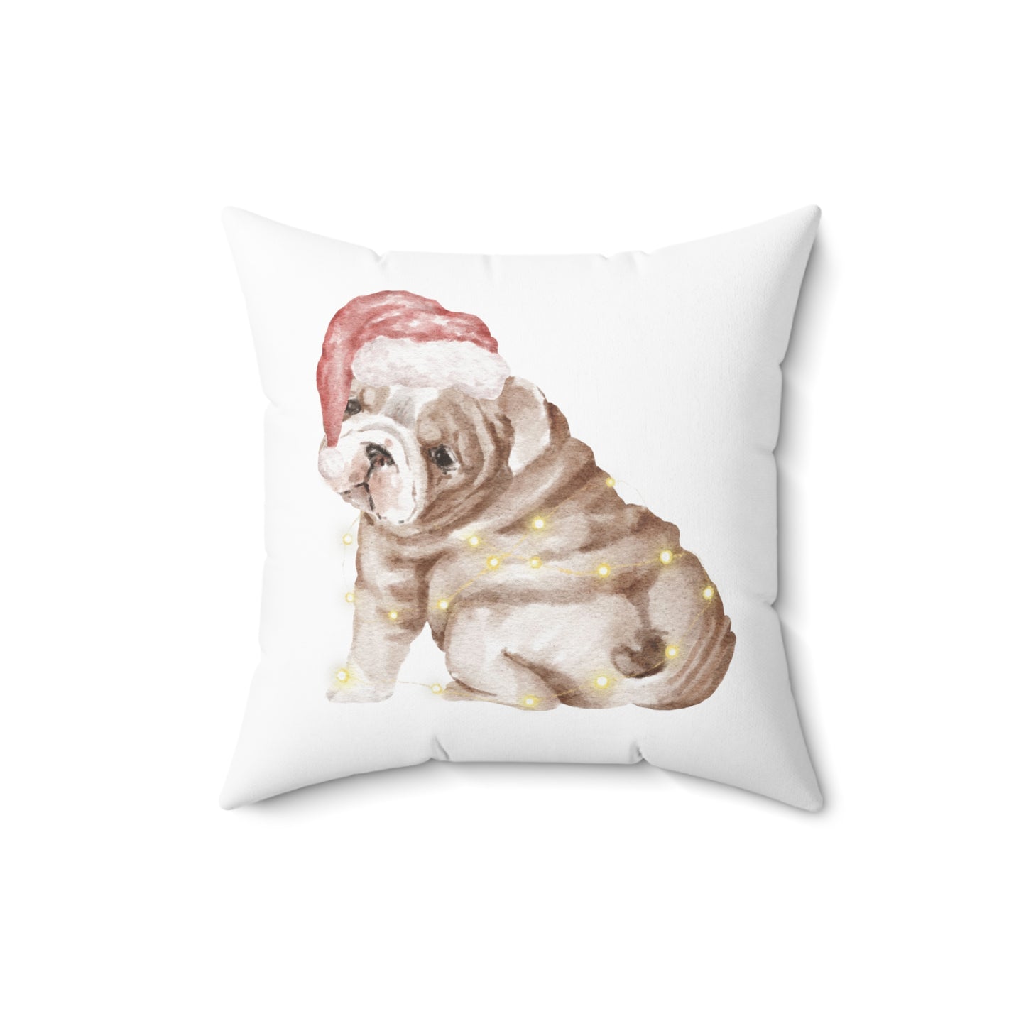 GA Holiday "Bulldog 2" Throw Pillow