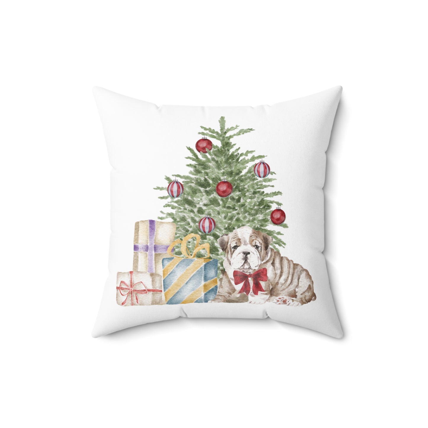 GA Holiday "Bulldog 5" Throw Pillow
