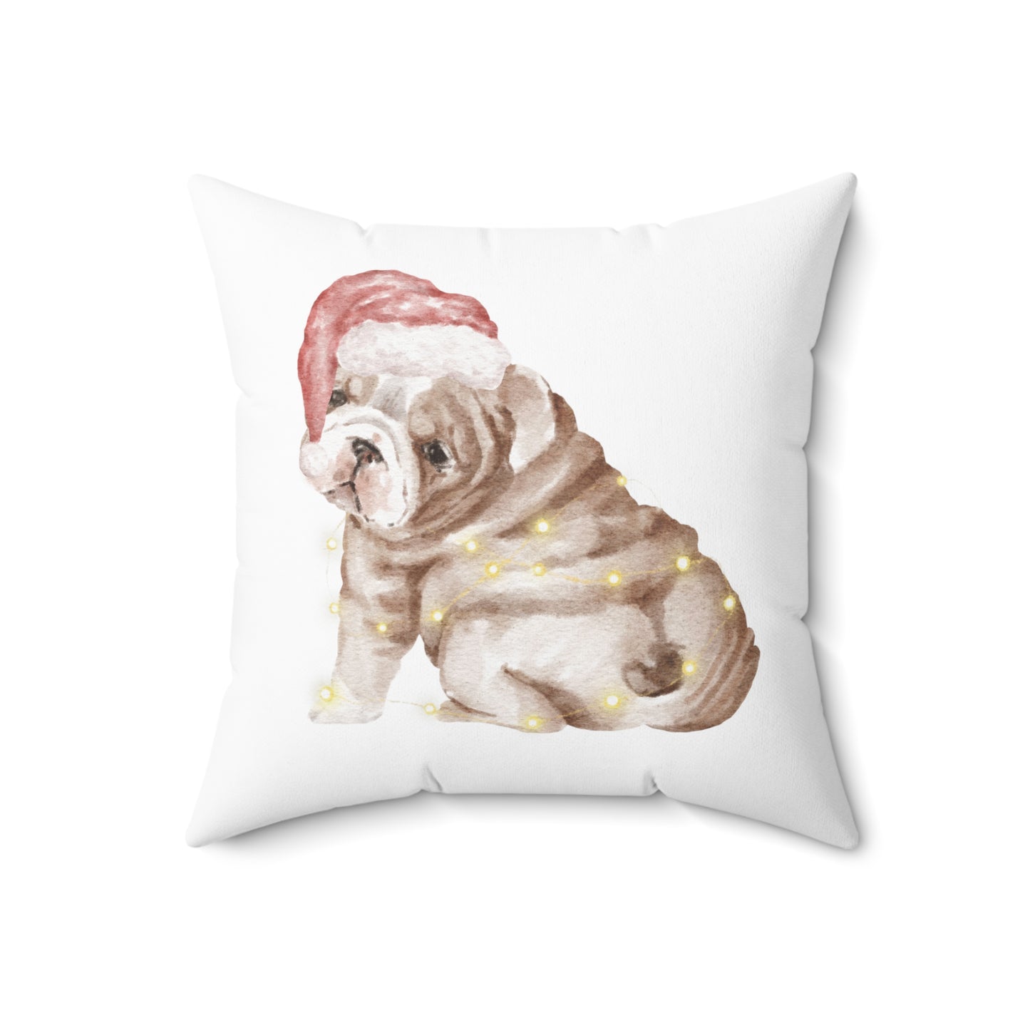 GA Holiday "Bulldog 2" Throw Pillow