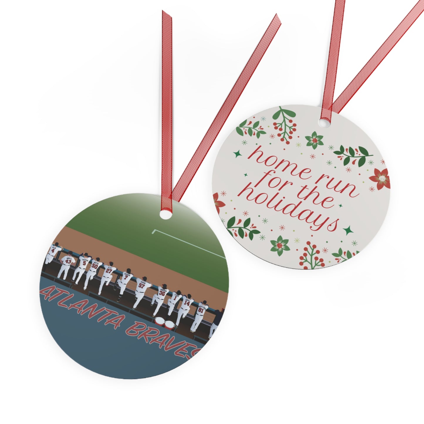 ATL Baseball Holiday "Home Run for the Holidays" Ornament