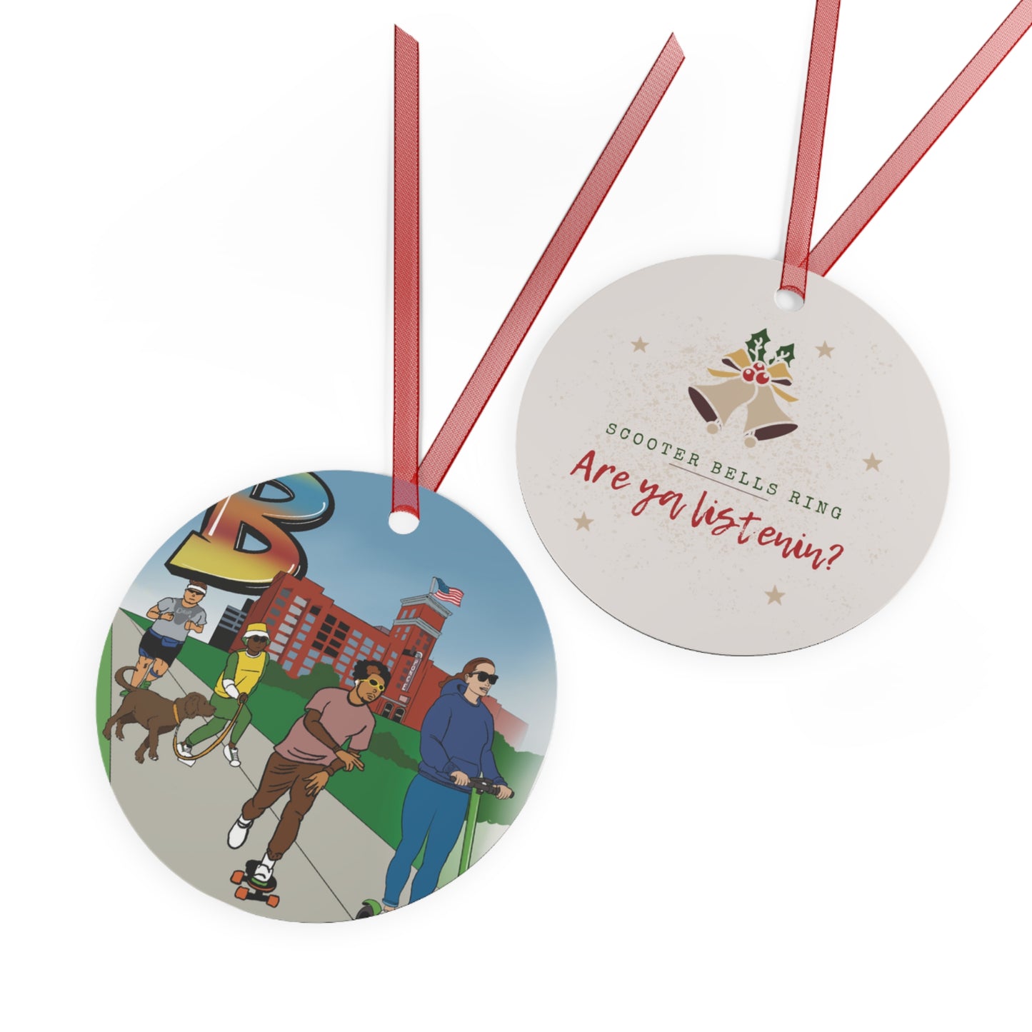 ATL Holiday "BeltLine Scooter Bells" Ornament
