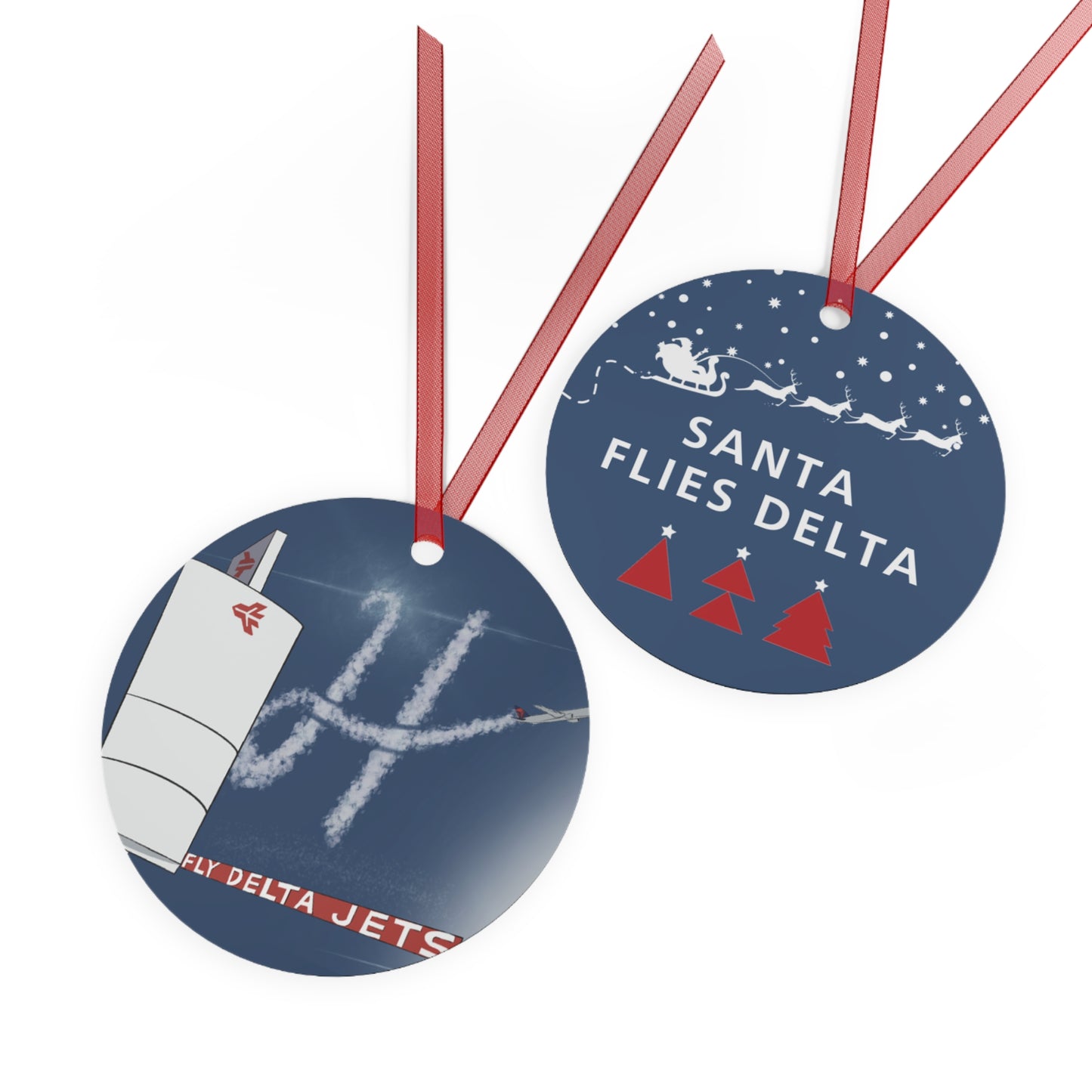 ATL Holiday "Santa Flies" Ornament