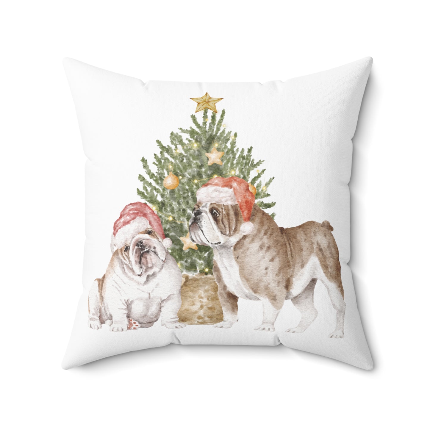 GA Holiday "Bulldog 3" Throw Pillow