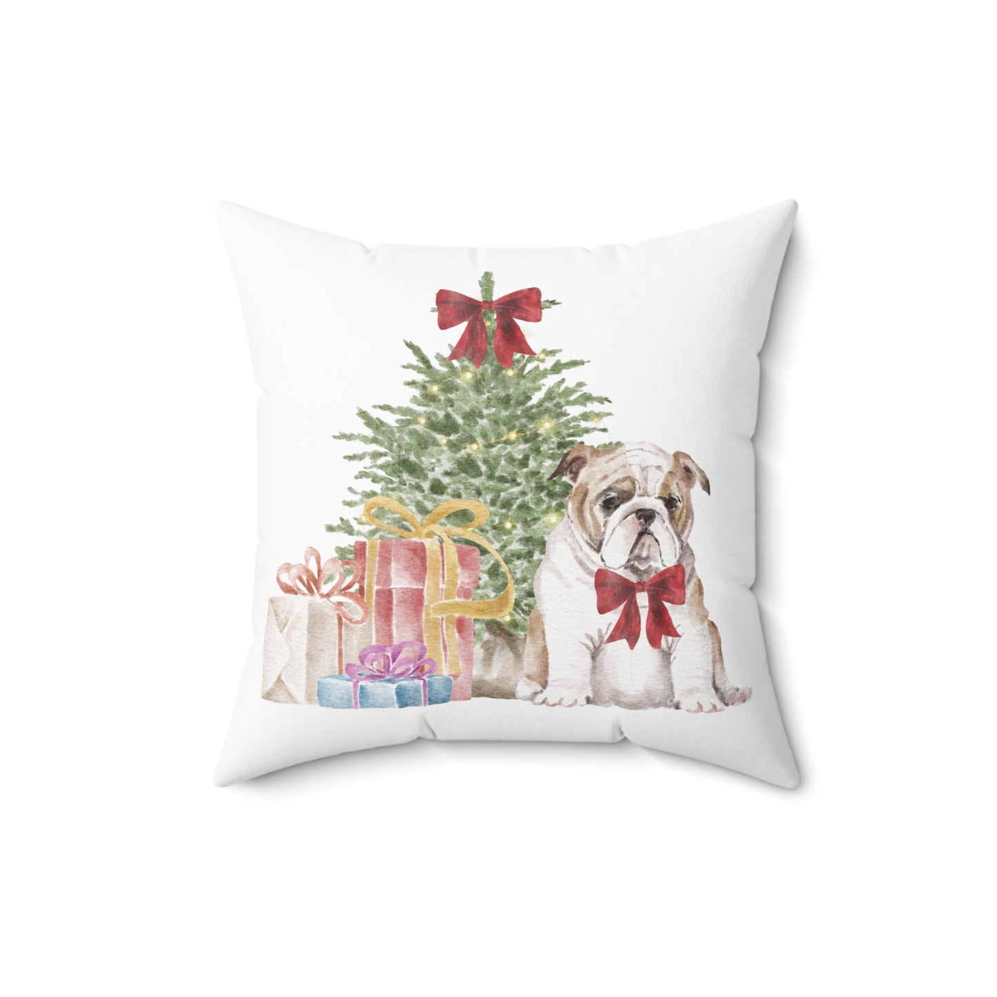 GA Holiday "Bulldog 4" Throw Pillow
