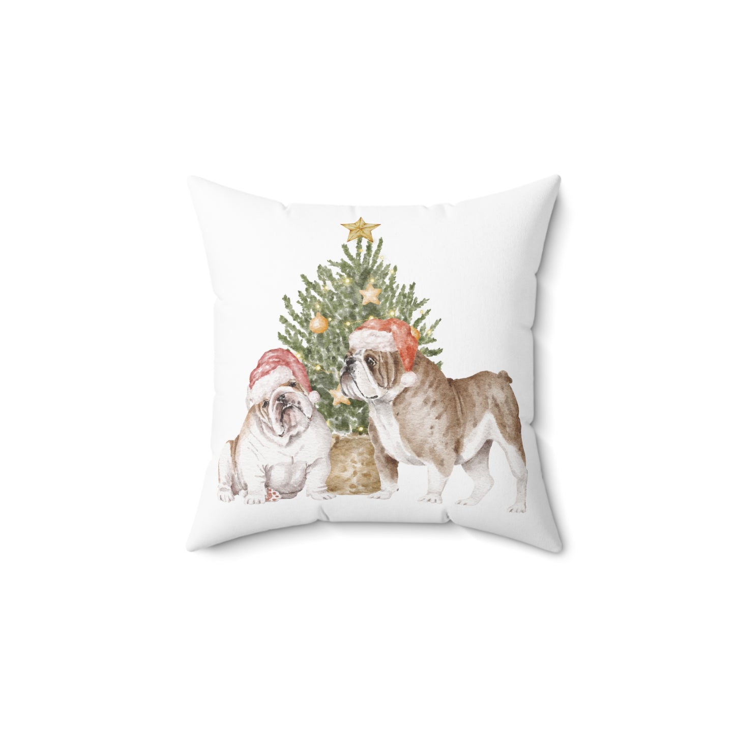 GA Holiday "Bulldog 3" Throw Pillow
