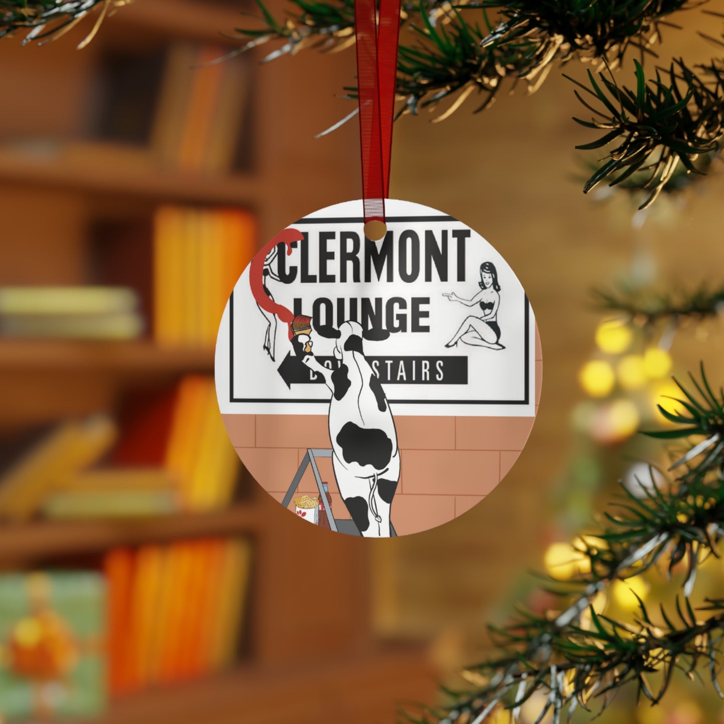 ATL Holiday "Clermont Lounge x CFA Cow" Ornament