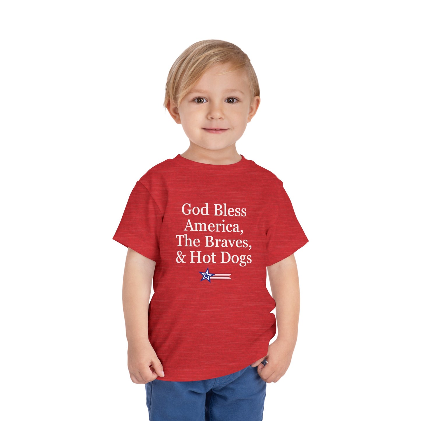 ATL Baseball "God Bless" Toddler Tee