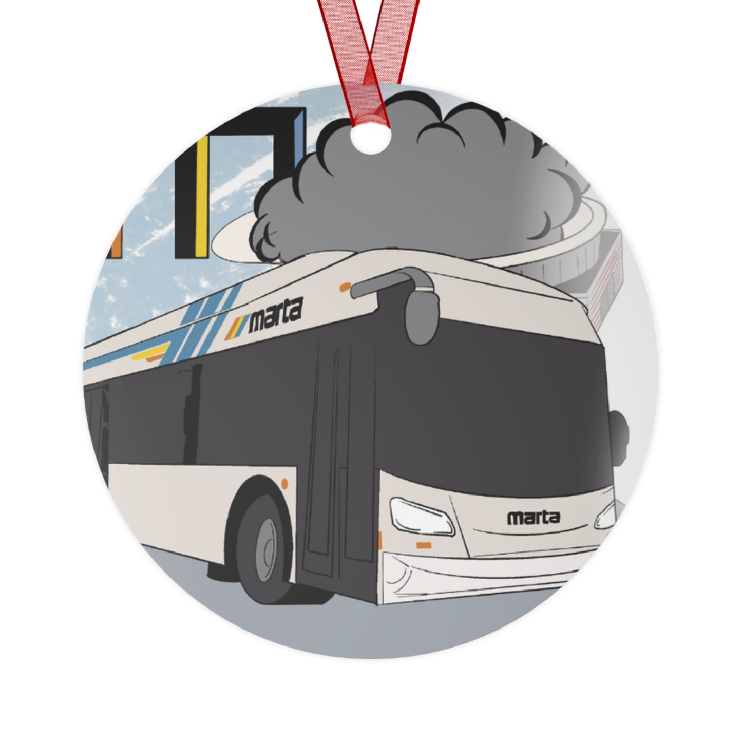 ATL Holiday "Lovely Weather for a Marta Ride Together" Ornament