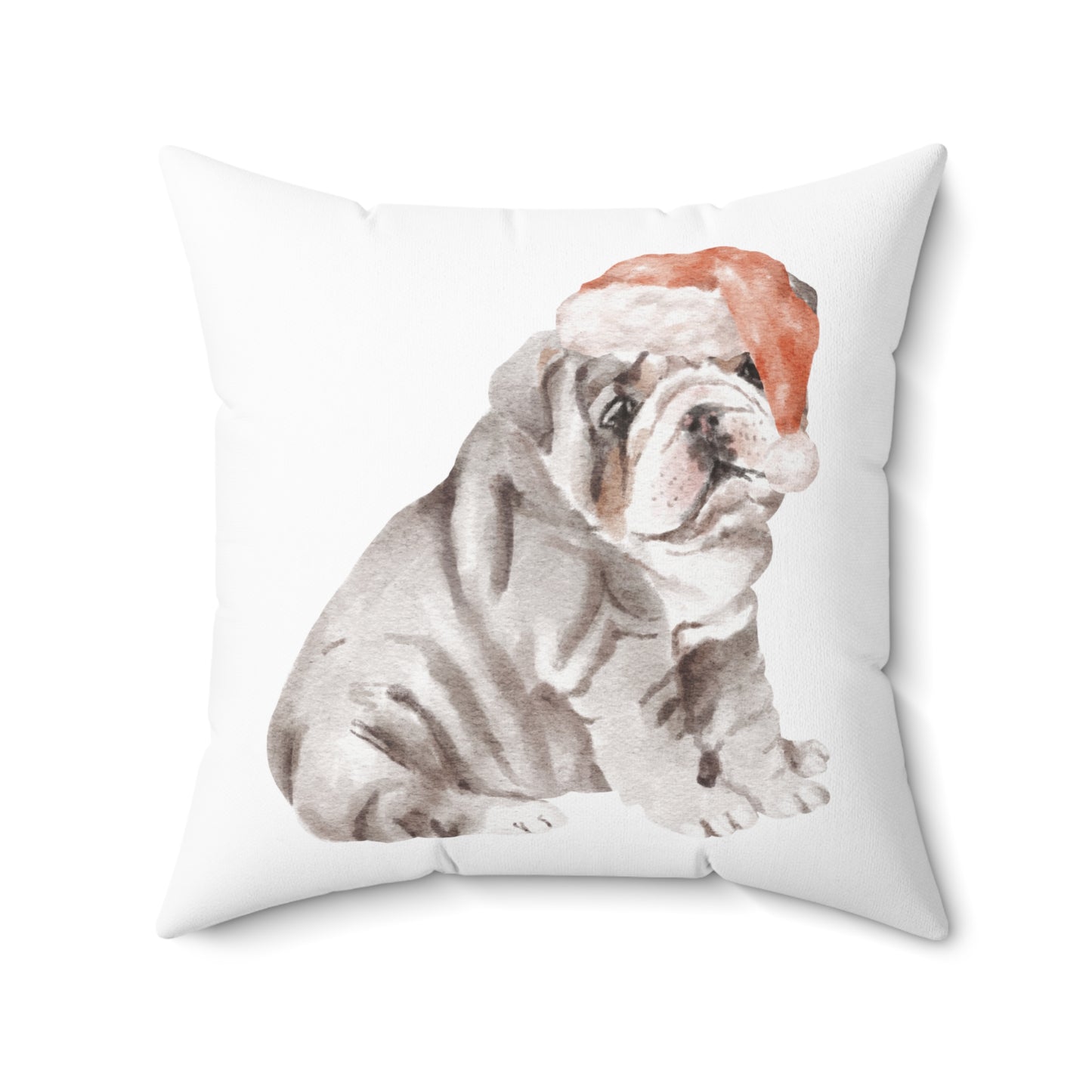 GA Holiday "Bulldog 1" Throw Pillow