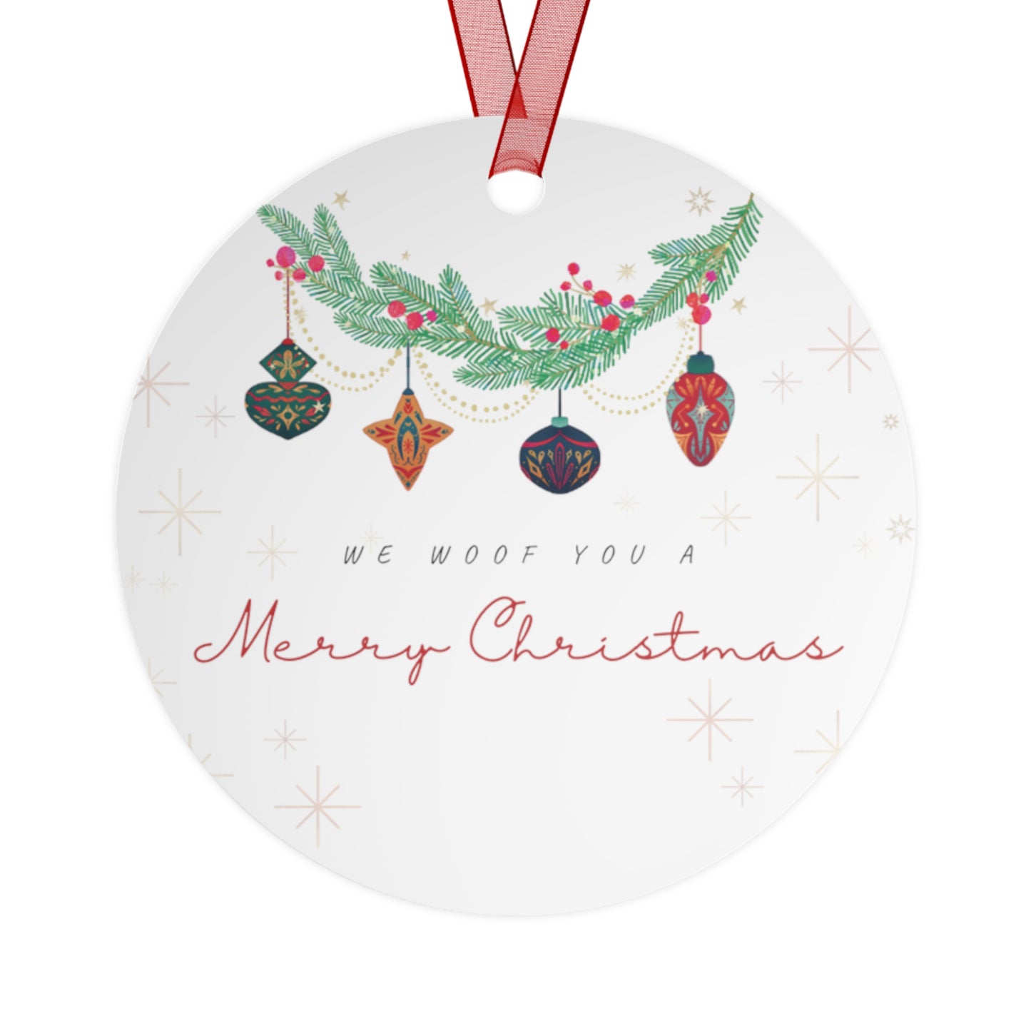 GA Holiday "We Woof You a Merry Christmas" Ornament