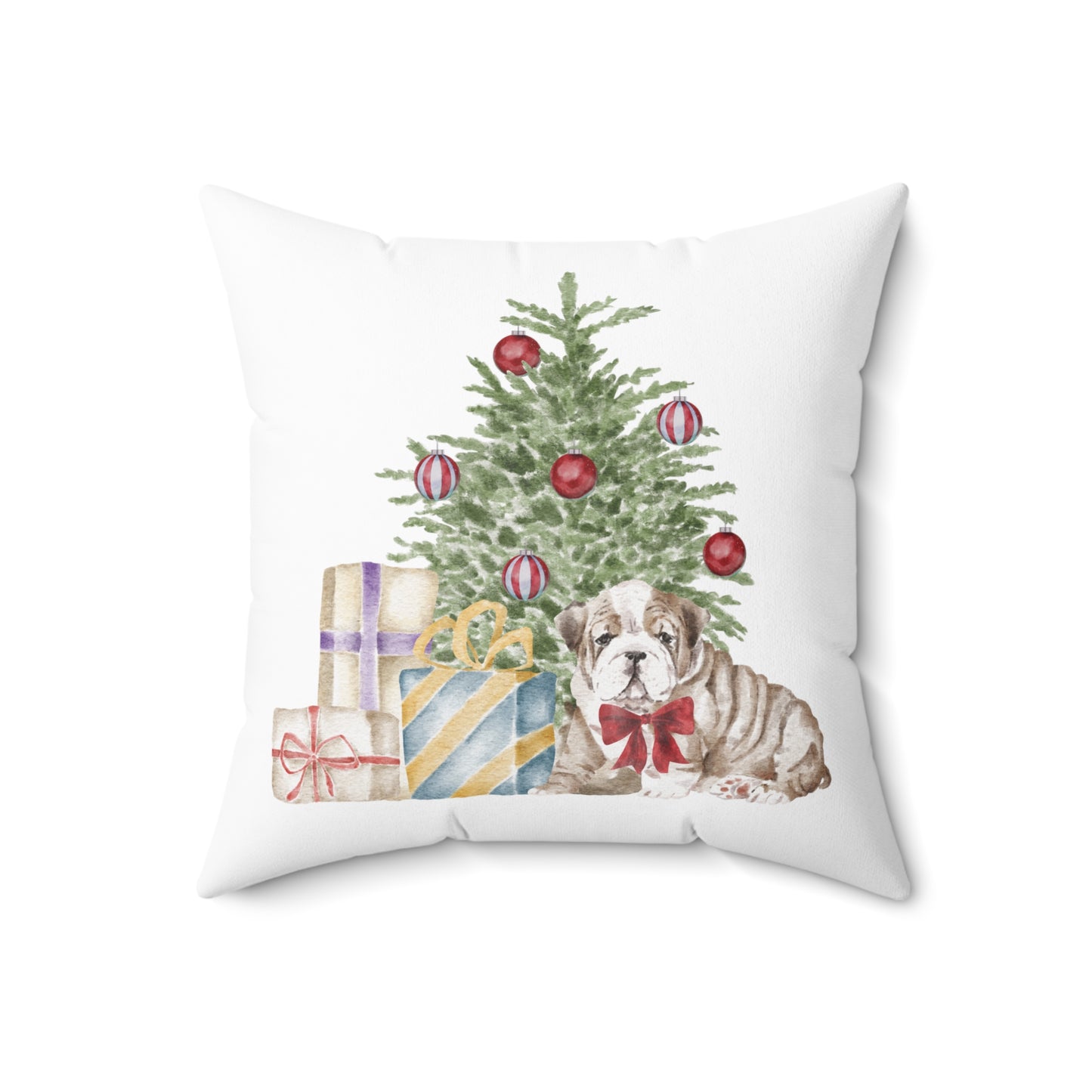 GA Holiday "Bulldog 5" Throw Pillow