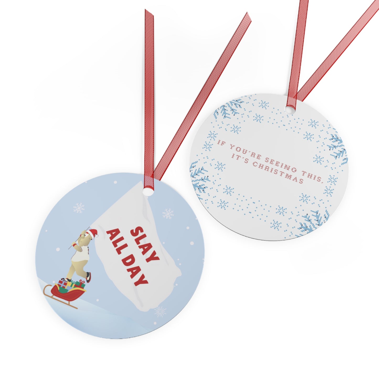 ATL Baseball Holiday "Blooper / Slay All Day" Ornament