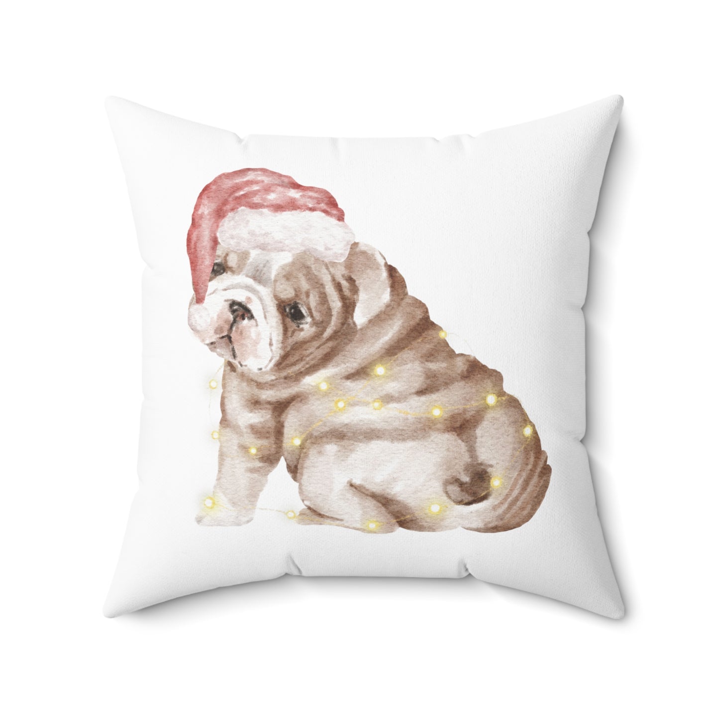 GA Holiday "Bulldog 2" Throw Pillow