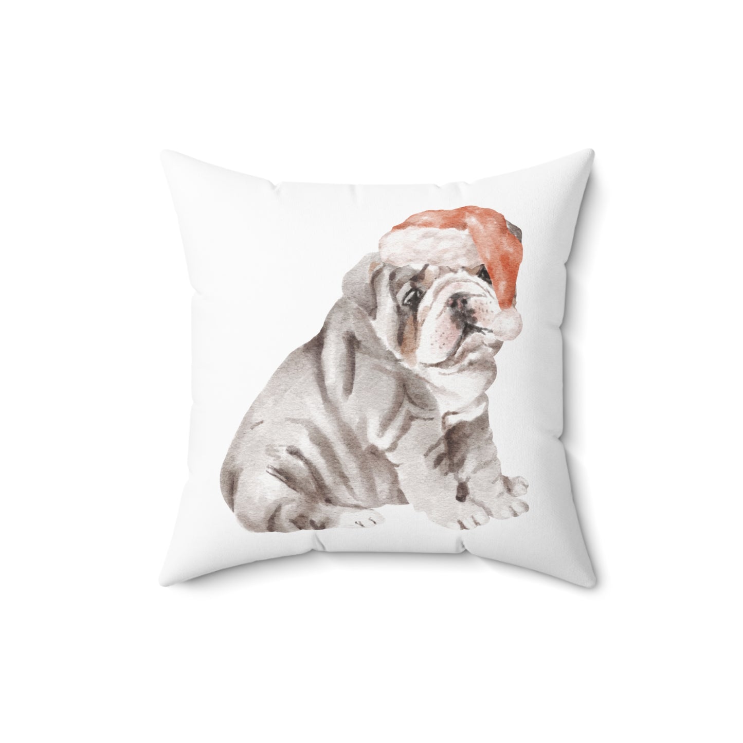 GA Holiday "Bulldog 1" Throw Pillow