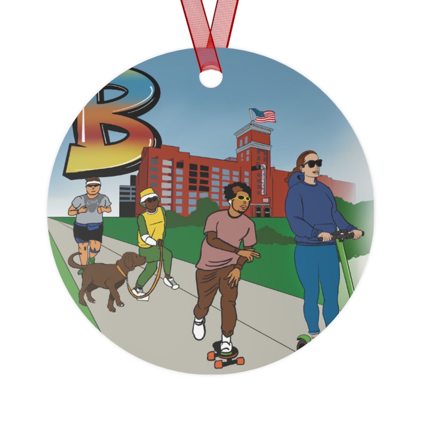 ATL Holiday "BeltLine Scooter Bells" Ornament