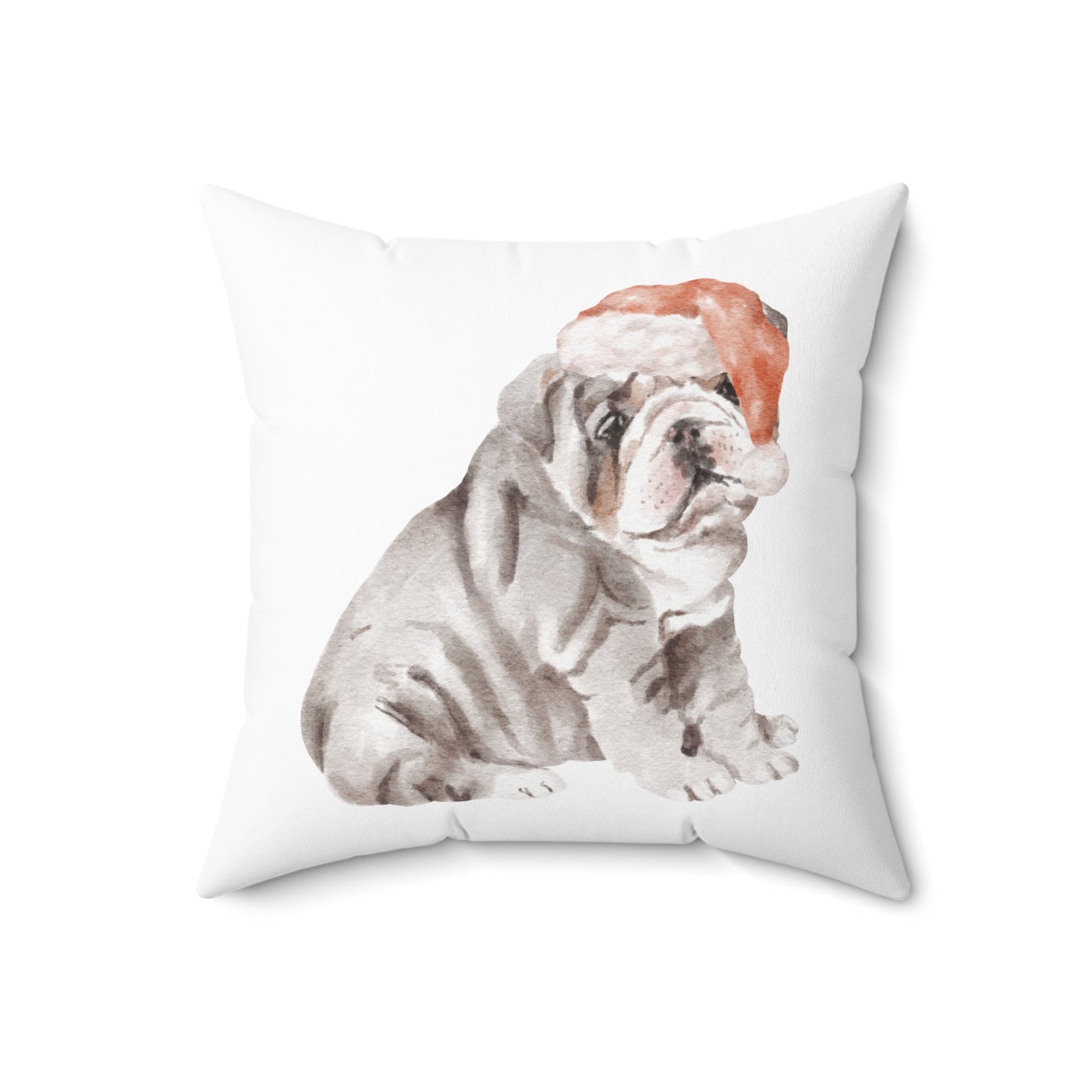 GA Holiday "Bulldog 1" Throw Pillow
