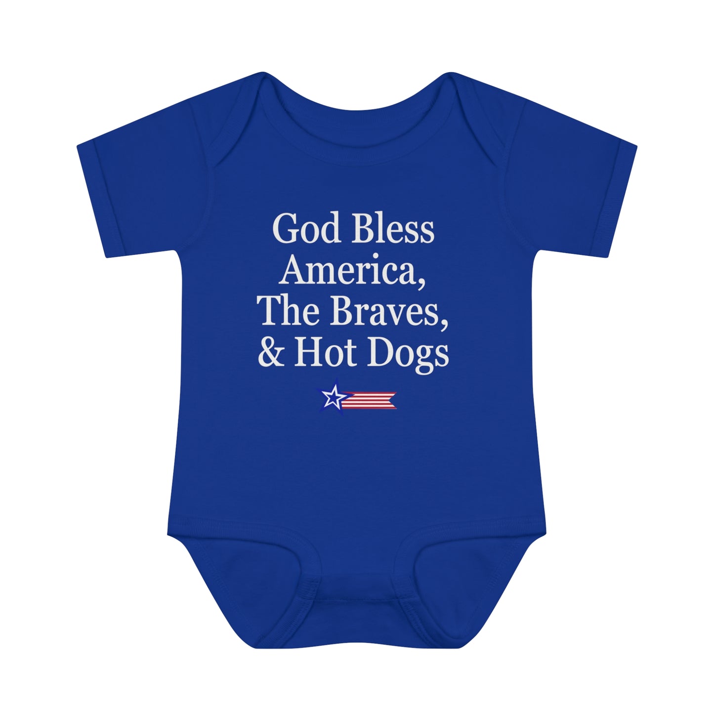 ATL Baseball "God Bless" Baby Bodysuit