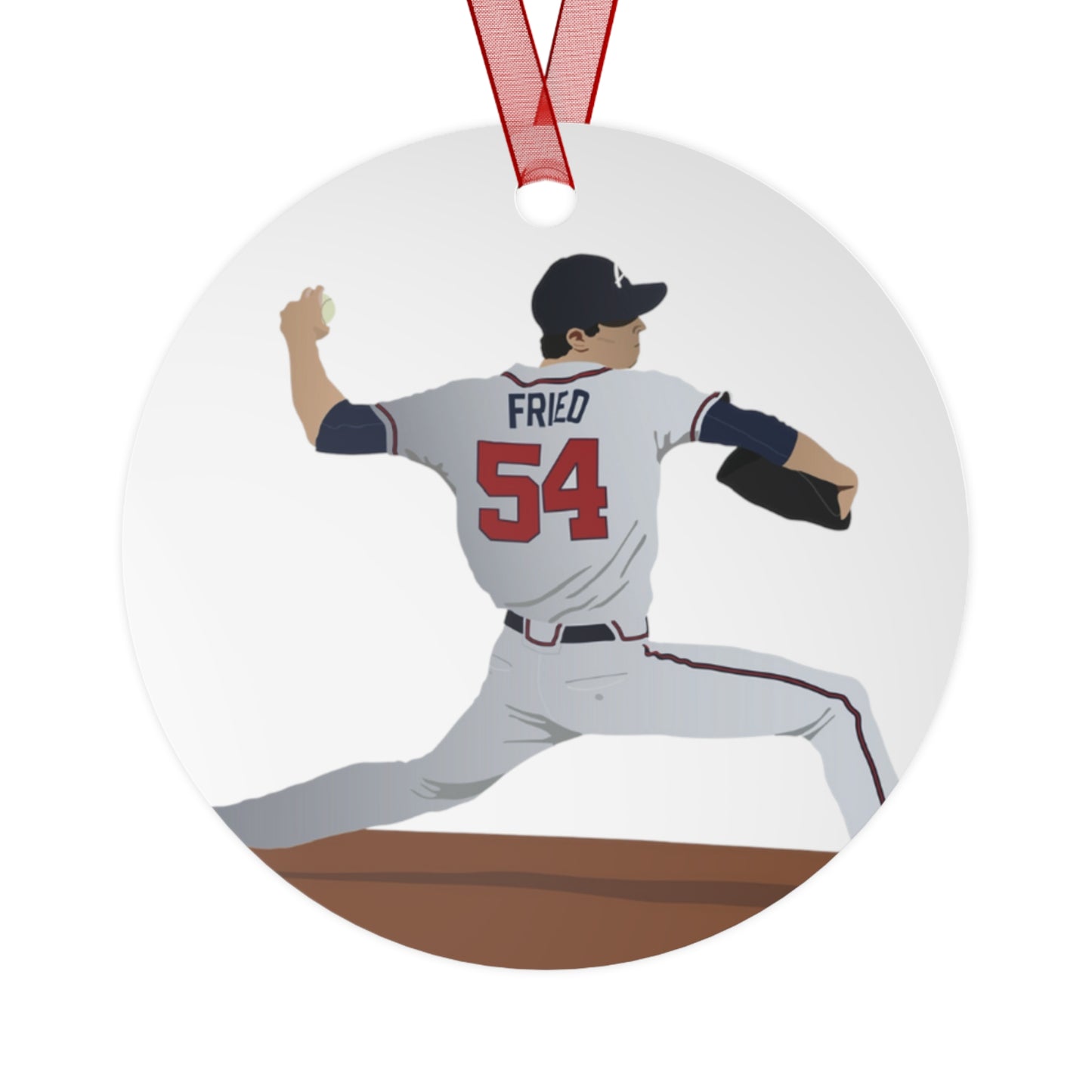 ATL Baseball Holiday "Deck the Fast Balls / Fried" Ornament