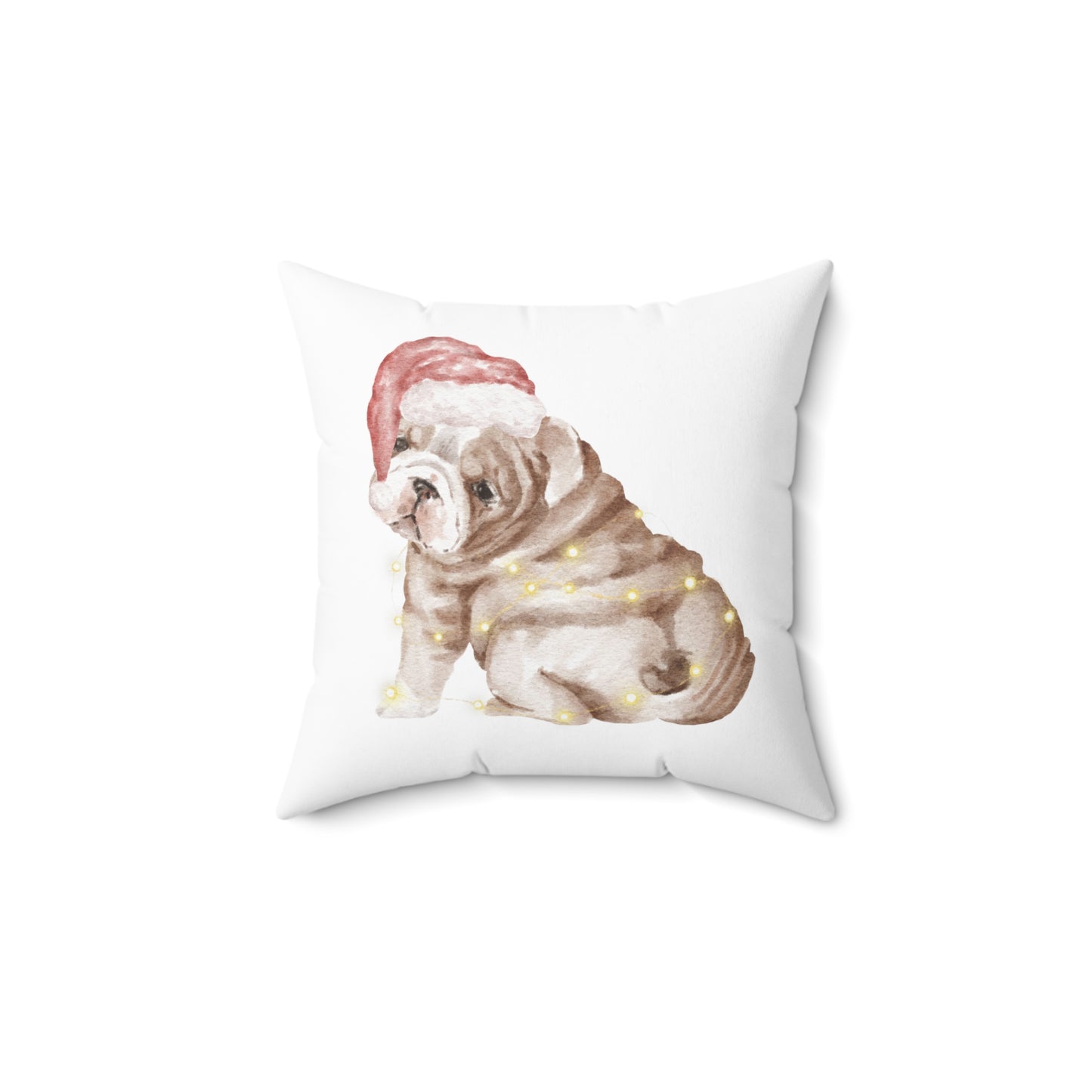 GA Holiday "Bulldog 2" Throw Pillow