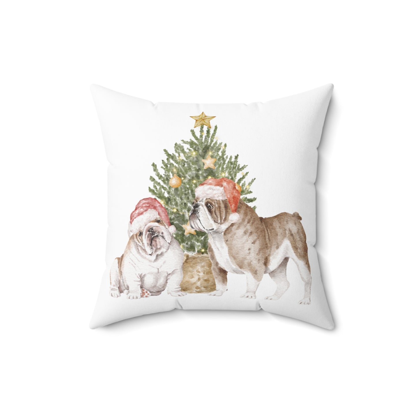GA Holiday "Bulldog 3" Throw Pillow