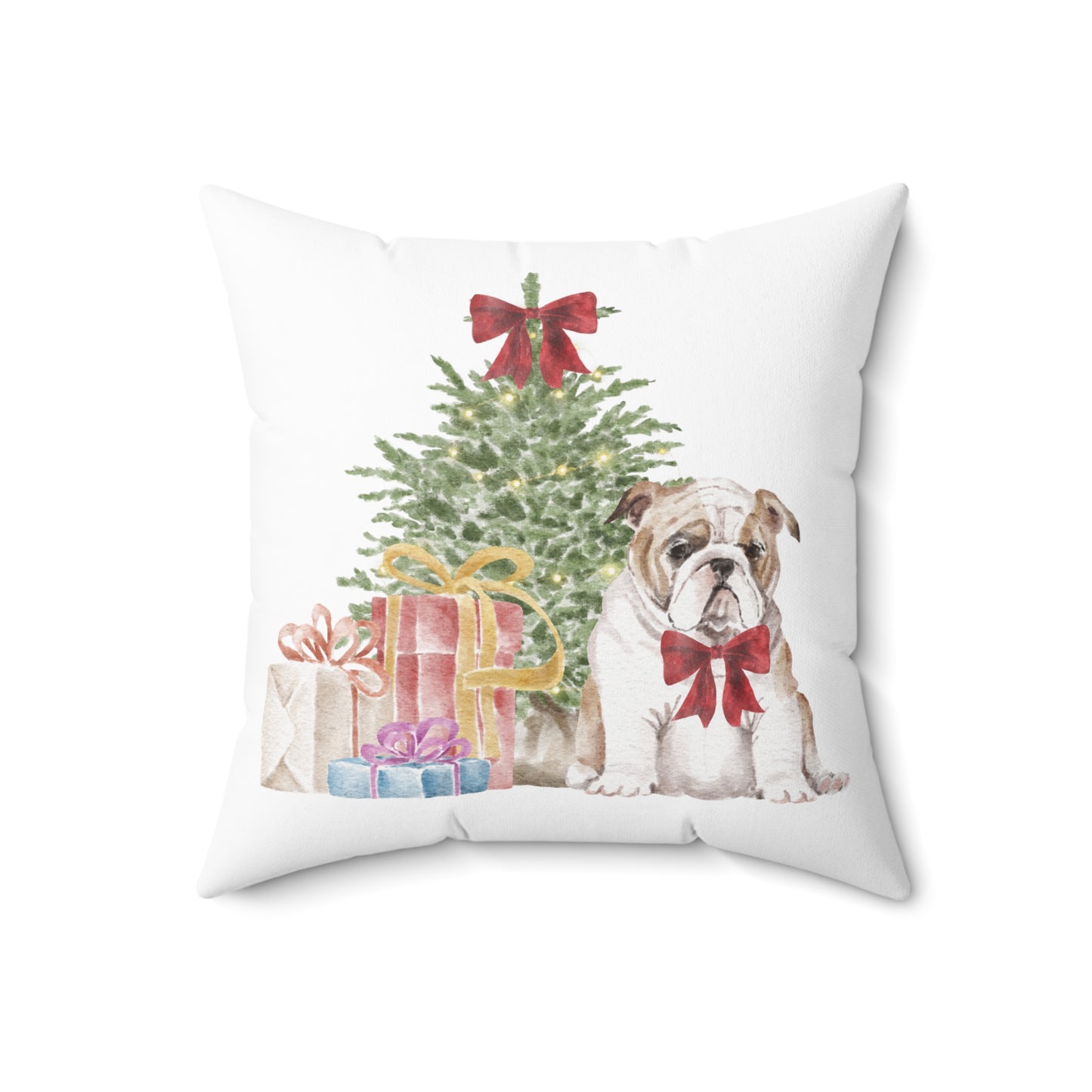GA Holiday "Bulldog 4" Throw Pillow