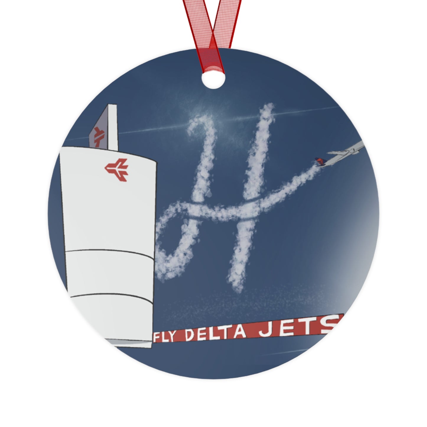 ATL Holiday "Santa Flies" Ornament