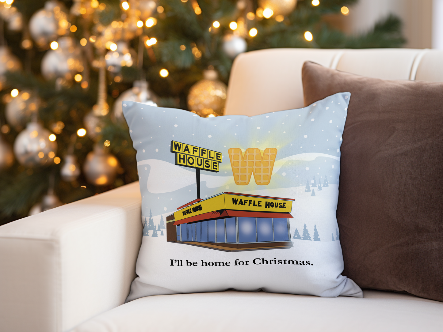 ATL Holiday "I'll Be Home for Christmas" Throw Pillow