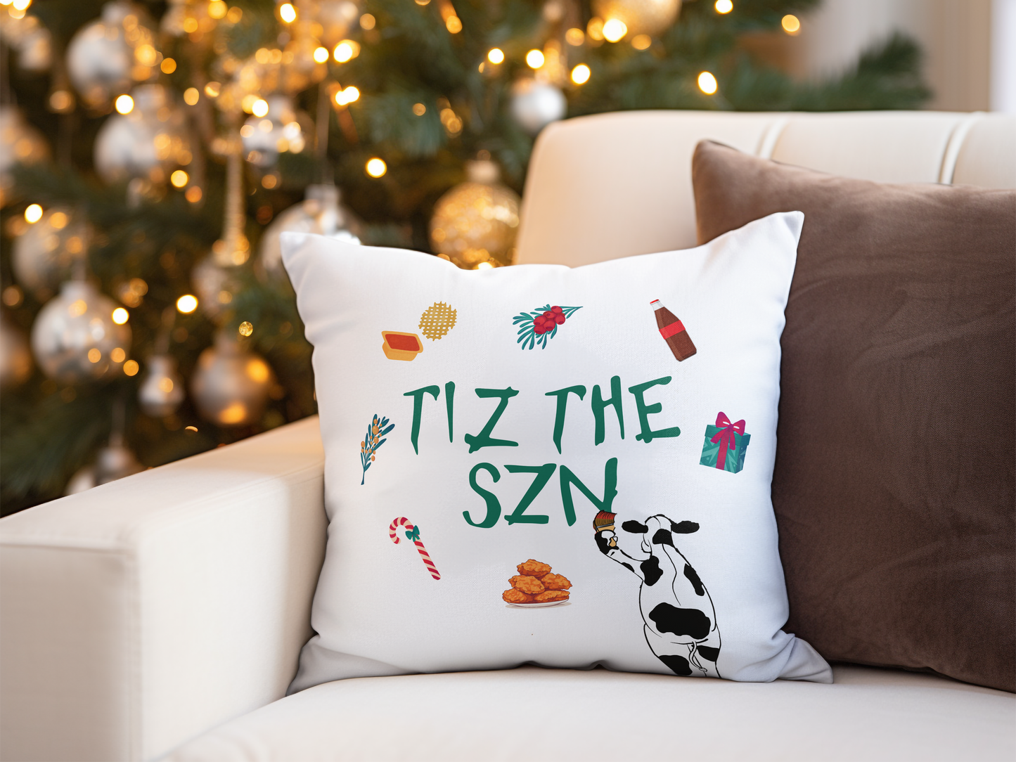 ATL Holiday "Tiz the Szn" Throw Pillow