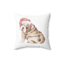 Load image into Gallery viewer, Georgia Christmas Bulldog Holiday Throw Pillow
