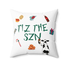 Load image into Gallery viewer, CFA Cow &#39;Tiz the Szn&#39; Holiday Throw Pillow
