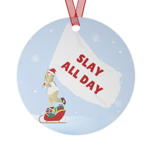 Load image into Gallery viewer, Atlanta Braves &#39;Slay All Day&#39; Blooper Holiday Ornament
