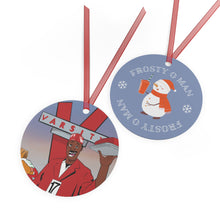Load image into Gallery viewer, Varsity &#39;Frosty O Man&#39; Holiday Ornament
