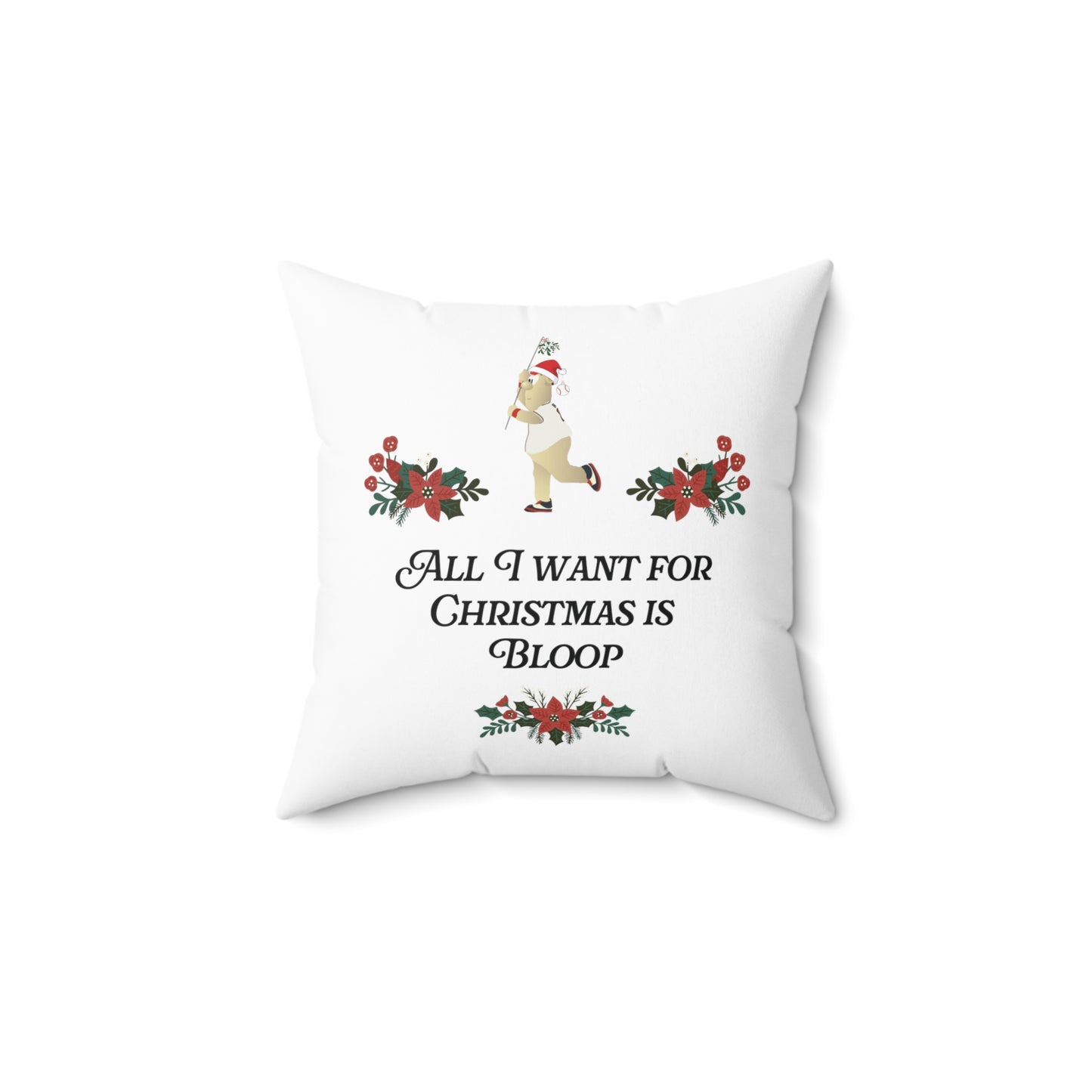 ATL Baseball "All I Want for Christmas is Bloop" Throw Pillow