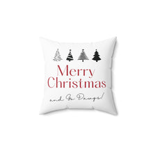 Load image into Gallery viewer, Georgia &#39;Merry Christmas and Go Dawgs!&#39; Holiday Throw Pillow
