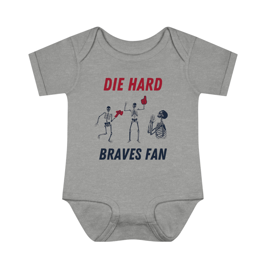 Atlanta Braves Die Hard Braves Fan Baby Onesie