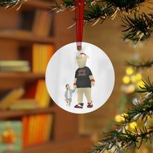 Load image into Gallery viewer, Atlanta Braves Blooper and Stone &#39;Sleighing with the Homies&#39; Holiday Ornament
