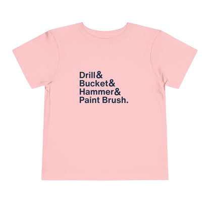 ATL Baseball "Drill & Bucket & Hammer & Paintbrush" Toddler Shirt