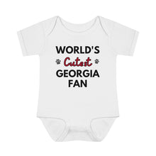 Load image into Gallery viewer, Georgia &quot;World&#39;s Cutest Georgia Fan&quot; Baby Onesie
