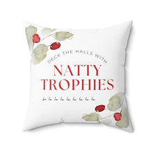 Load image into Gallery viewer, Georgia &#39;Deck the Halls with Natty Throphies&#39; Holiday Throw Pillow
