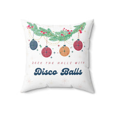 Load image into Gallery viewer, Disco Kroger &#39;Deck the Halls with Disco Balls&#39; Holiday Throw Pillow
