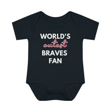Load image into Gallery viewer, Atlanta Braves &quot;Worlds Cutest Braves Fan&quot; Baby Onesie
