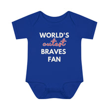 Load image into Gallery viewer, Atlanta Braves &quot;Worlds Cutest Braves Fan&quot; Baby Onesie

