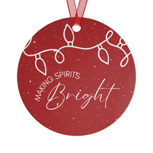 Load image into Gallery viewer, Atlanta Braves &#39;Making Spirits Bright&#39; Hank Aaron Jersey Holiday Ornament
