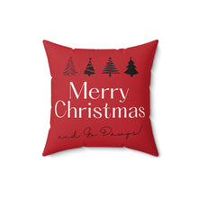 Load image into Gallery viewer, Georgia &#39;Merry Christmas and Go Dawgs!&#39; Holiday Throw Pillow (Red)
